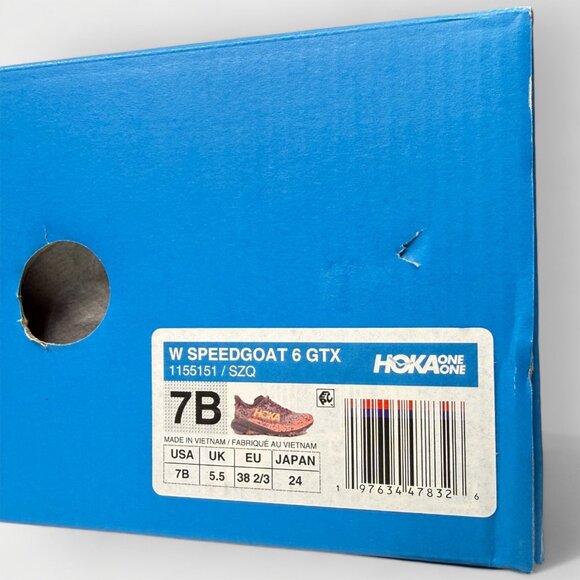 Hoka Speedgoat 6 GTX Women Size 7.0 Smoky Quartz Quartzite 1155151-SZQ New w/Box - Picture 14 of 14
